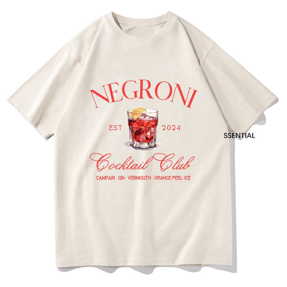 Street Fashion Mood - Negroni-男性と女性のためのユニセックスコットンTシャツ,古着,原宿,ストリートウェア,グラフィック,ファッション