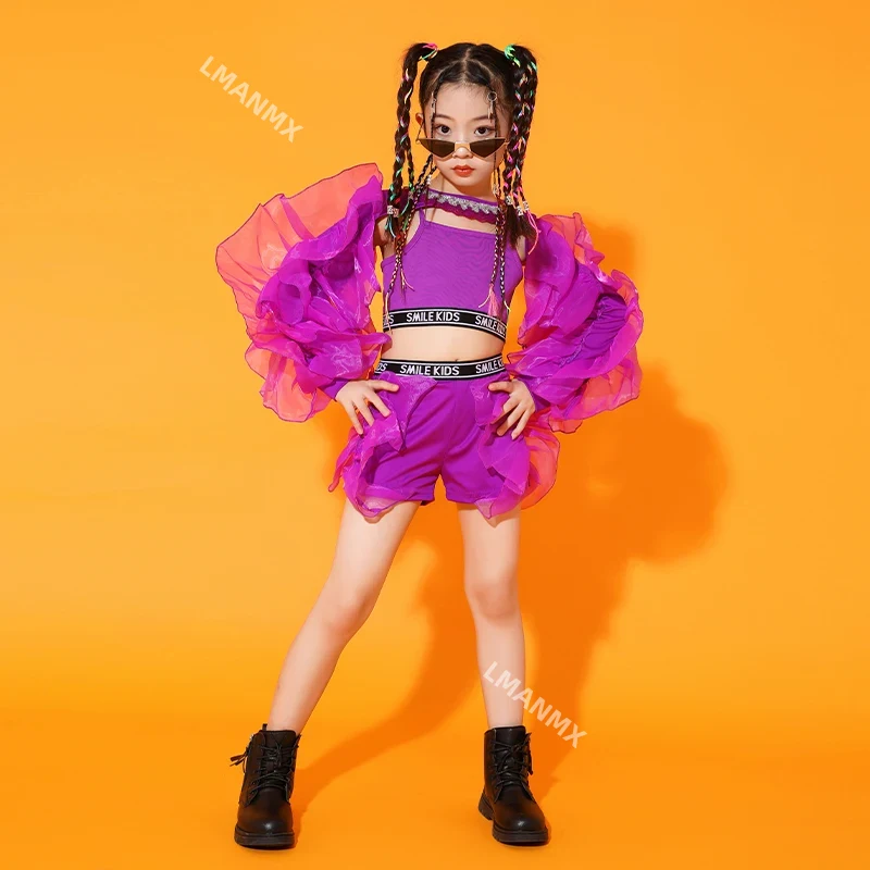 Street Fashion Model - 女の子のためのストリートダンスコスチューム,ジャズステージパフォーマンスセット,子供のためのモデリング服,ランウェイファッション,流行の服