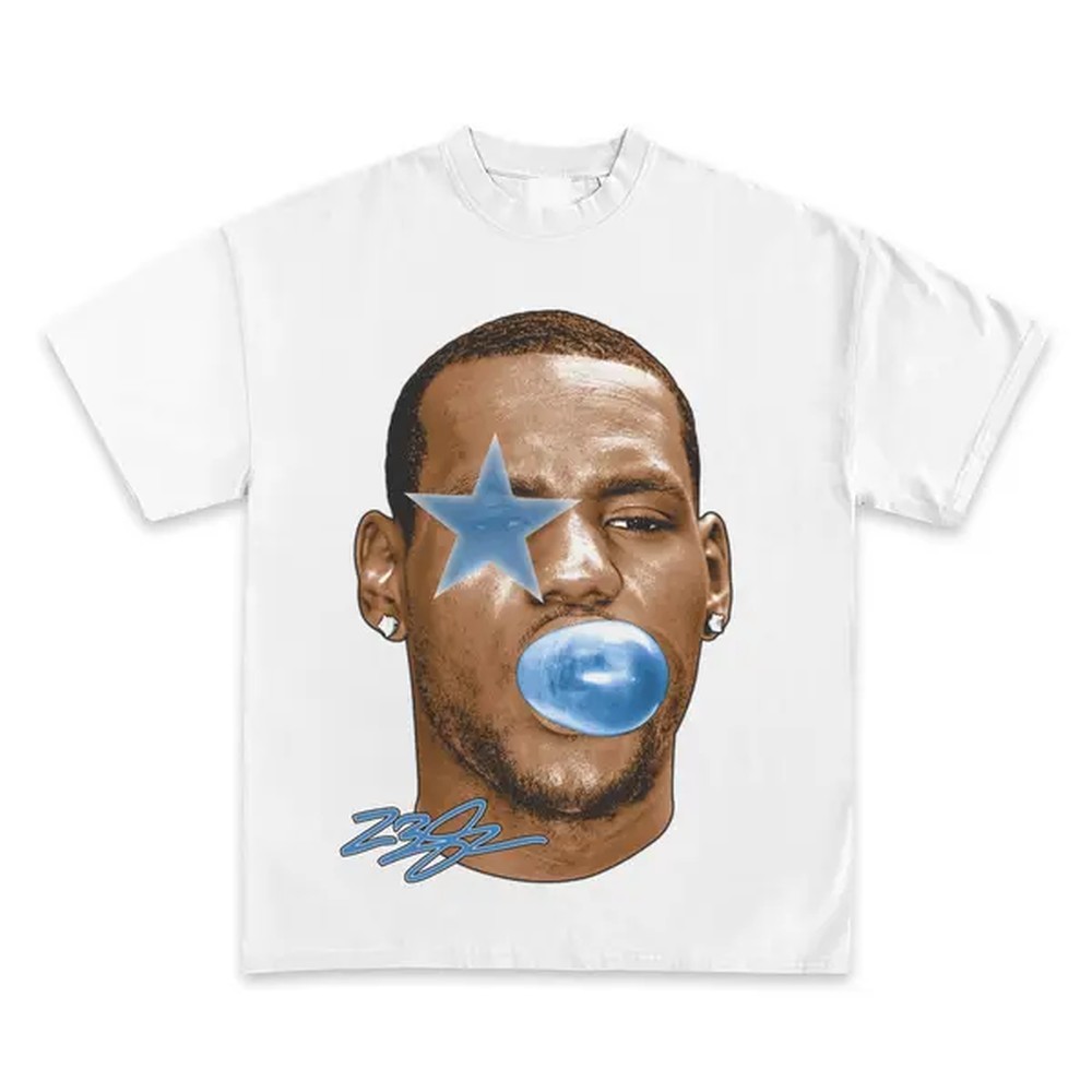 Street Fashion Mood - レブロン・ジェームス バブルガム ブートレッグ グラフィック Tシャツ ストリートウェア