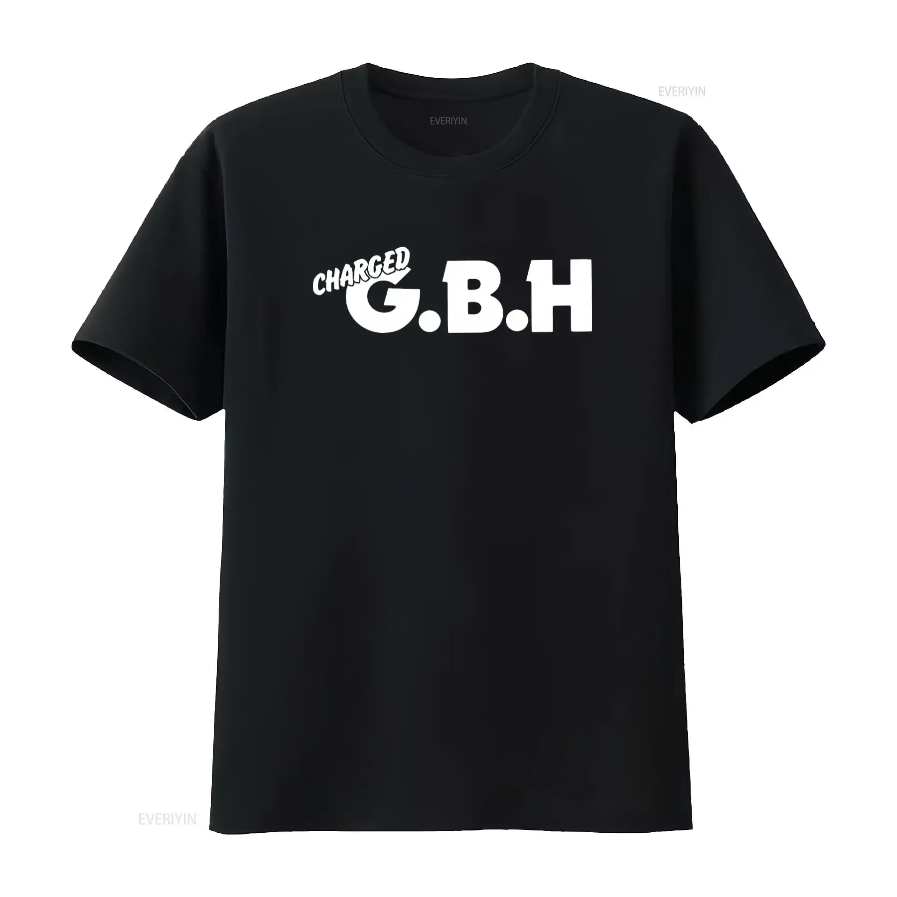 Street Fashion Mood - GBH パンクロックチャージド Tシャツ音楽バンドプリントヴィンテージウォッシュデザイナー服グラフィックストリートウェアカジュアルファッションオム