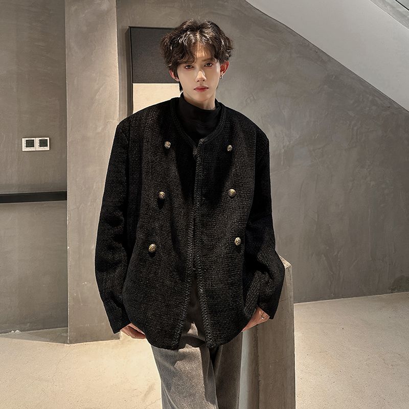 Street Fashion Events - ウールブレンドジャケット男性特大メンズ魅惑的でセクシーなホット魅力的なファッショントレンディなアーバンストリートスタイルカジュアルパーティーイベントウォーマー