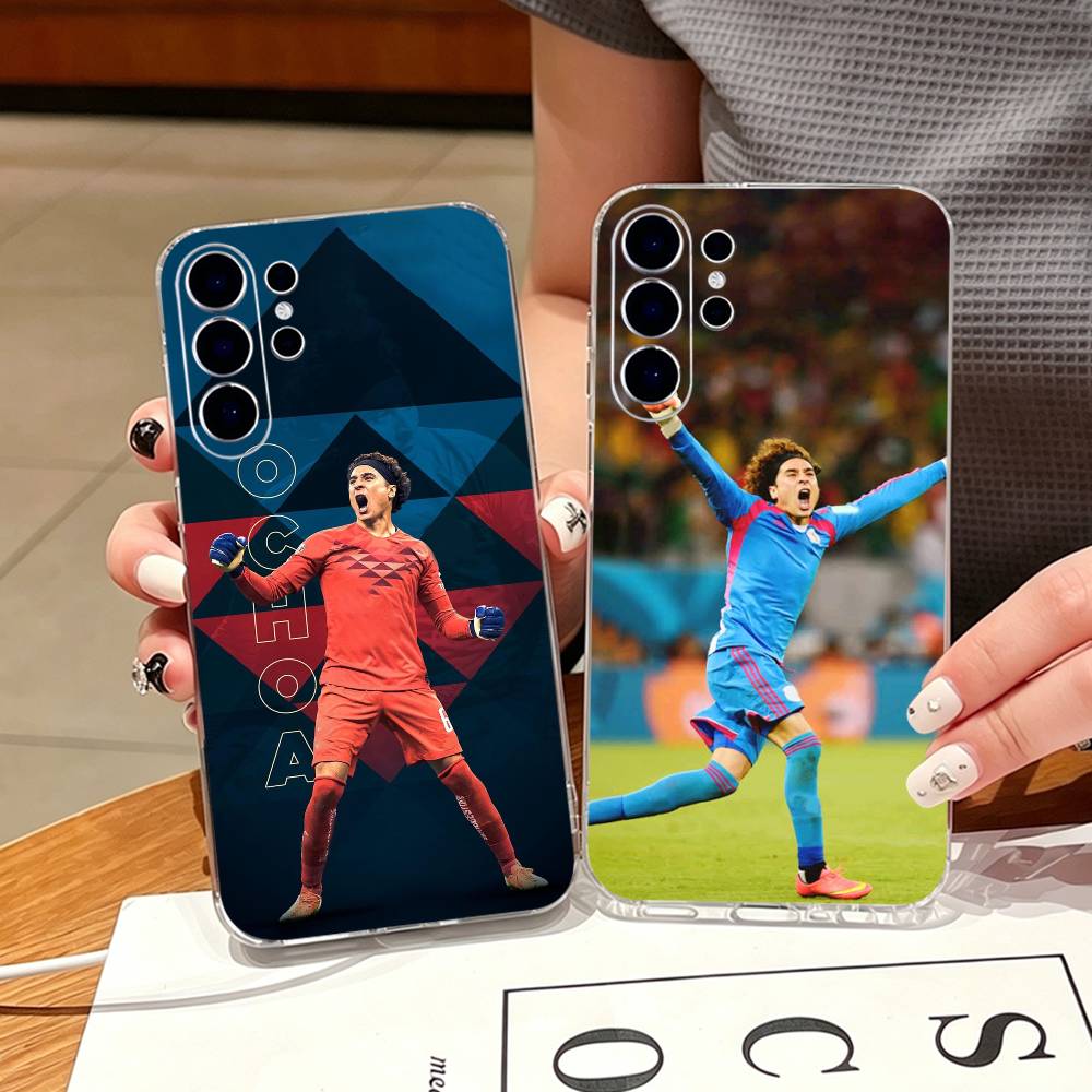 Street Fashion Official - G-Guillermo Ochoa スマホケース サムスン S25,S24,S21,S22,S23,S30,Ultra,S20,Plus,Fe,Note,10,9,5G対応 透明カバー
