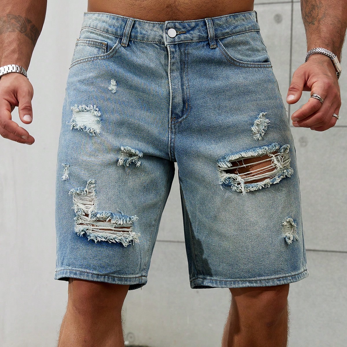 Street Fashion News - メンズショートジーンズ,メンズストリートウェア,通気性デニム,ブランド衣類,バミューダ,夏,新しいファッション