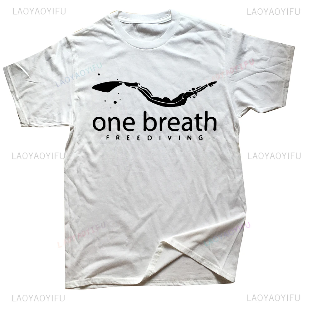 Street Fashion Mood - メンズフリーダイビングダイビングTシャツ、ヴィンテージグラフィックプリント、ワンブレス、半袖、原宿スタイル、メンズ服、カジュアルTシャツ、ストリートウェア