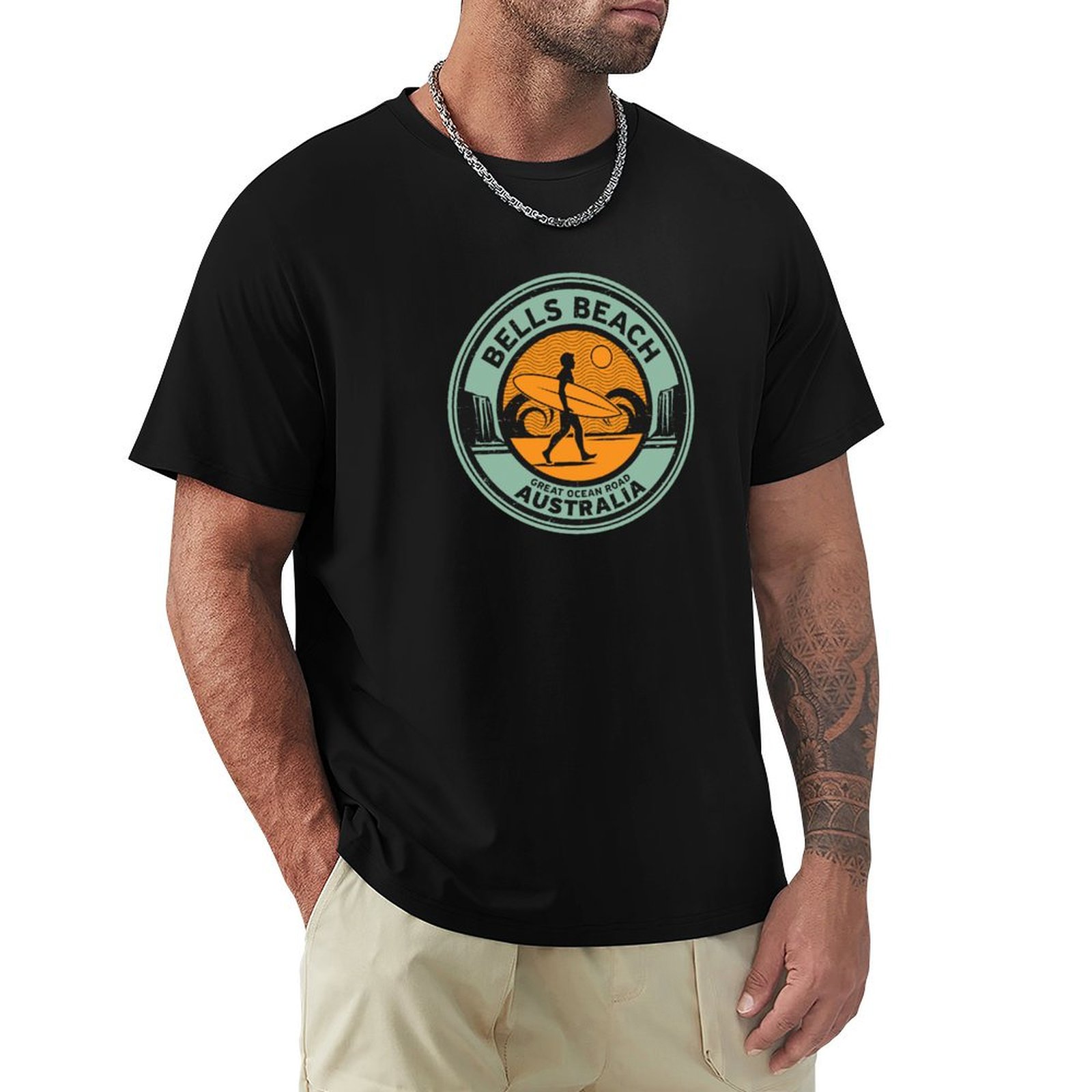 Street Fashion Australia - オーストラリア・ベルズビーチ Tシャツ ストリートファッション カジュアルTシャツ