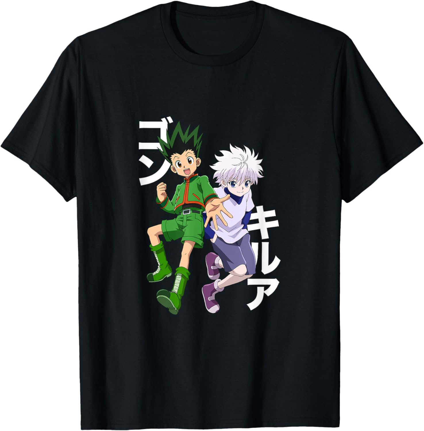 Street Fashion Mood - Hunter x Hunter Gon and Killuaの日本のユニセックスTシャツ,カスタムプリントストリートウェア