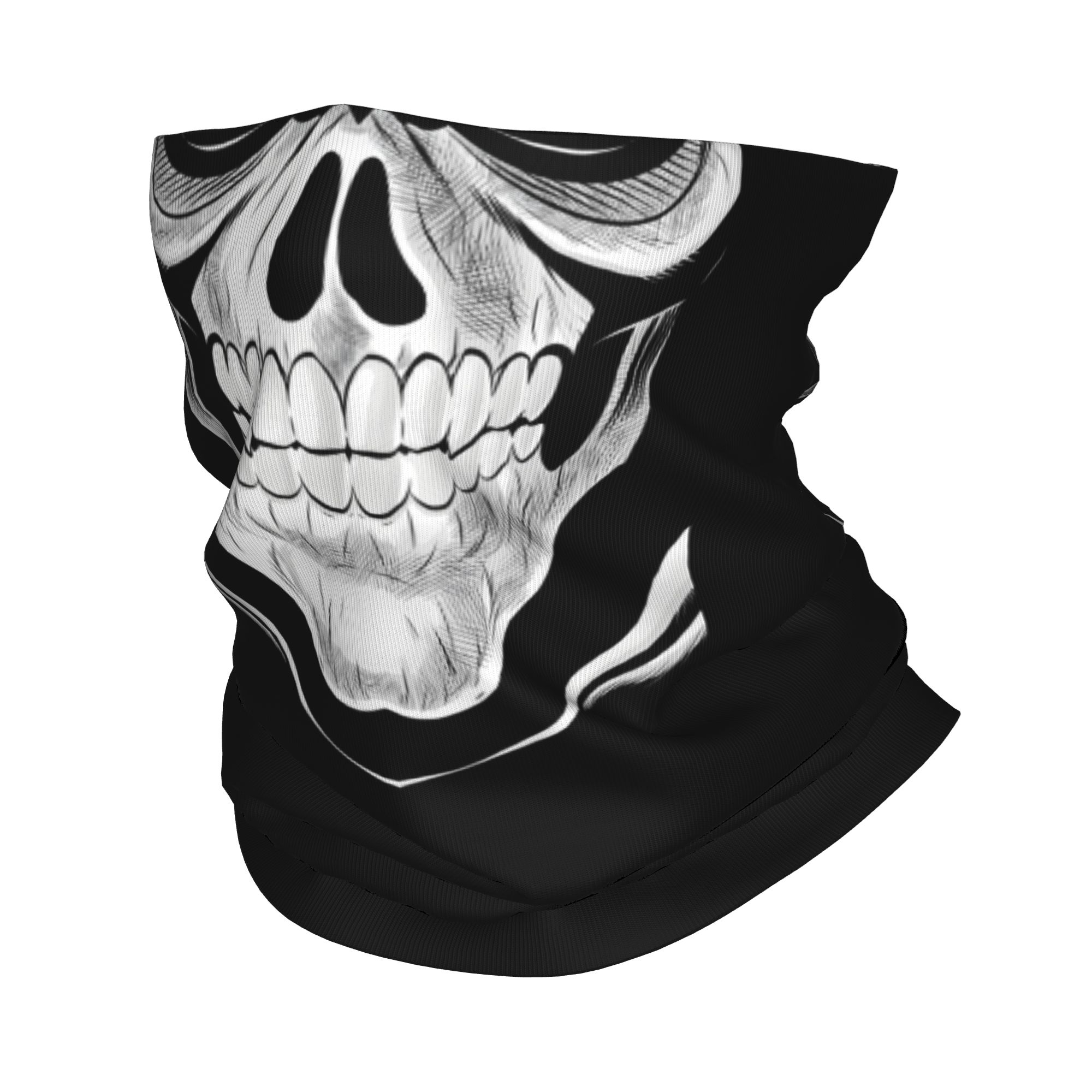 Balaclava Face Mask - カスタムクールシームレスマスクネックゲイター男女兼用防風冬スカルデザインバンダナスカーフ（スキー用）