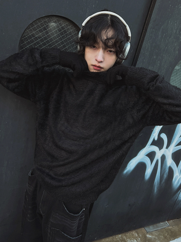 Street Fashion In London - ファーカラープルオーバー ロック メンズ ネイビー ブリティッシュ ロンドン