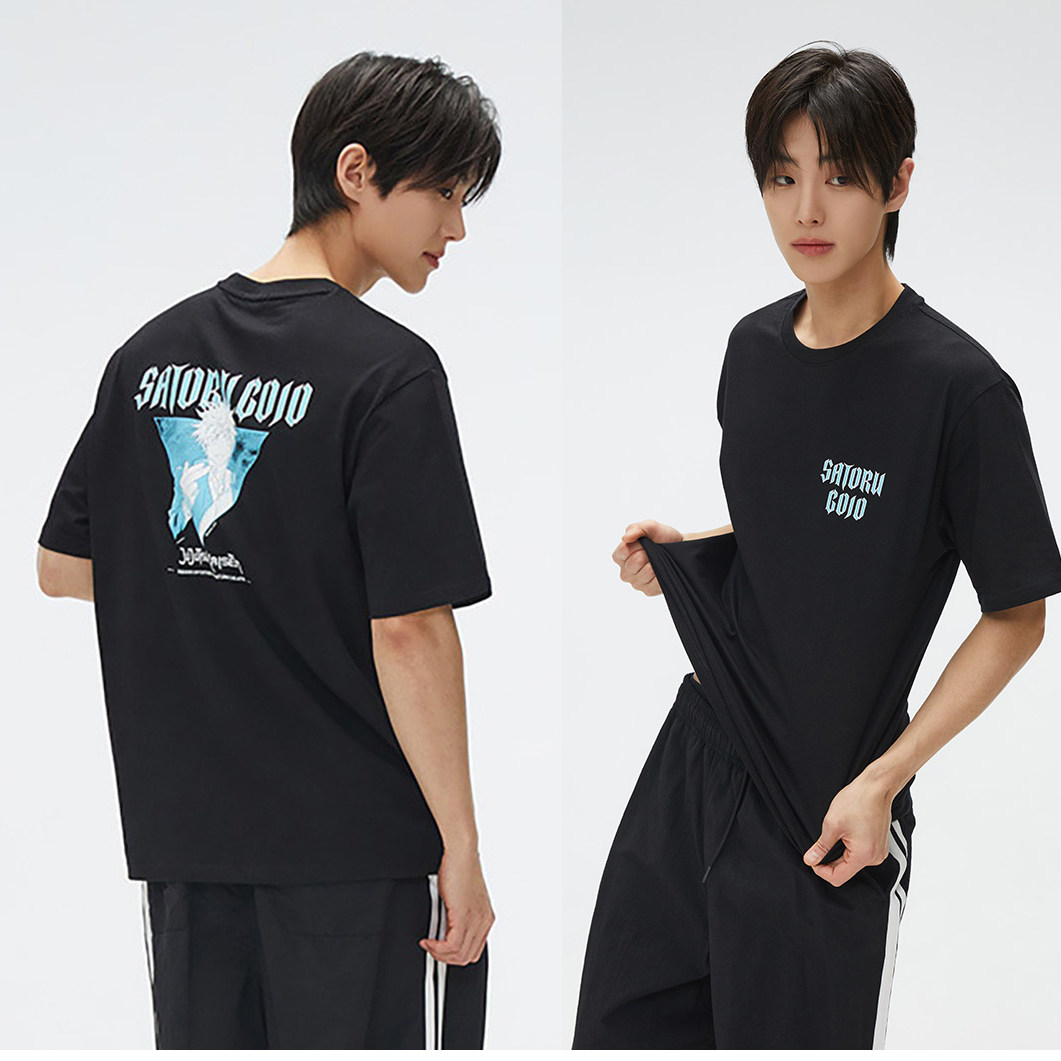 Street Fashion Model - 呪術廻戦 26 夏伏黒恵 Tシャツメンズアニメプリントカジュアルルーズオーバーサイズストリートウェア Tシャツファッション Tシャツ