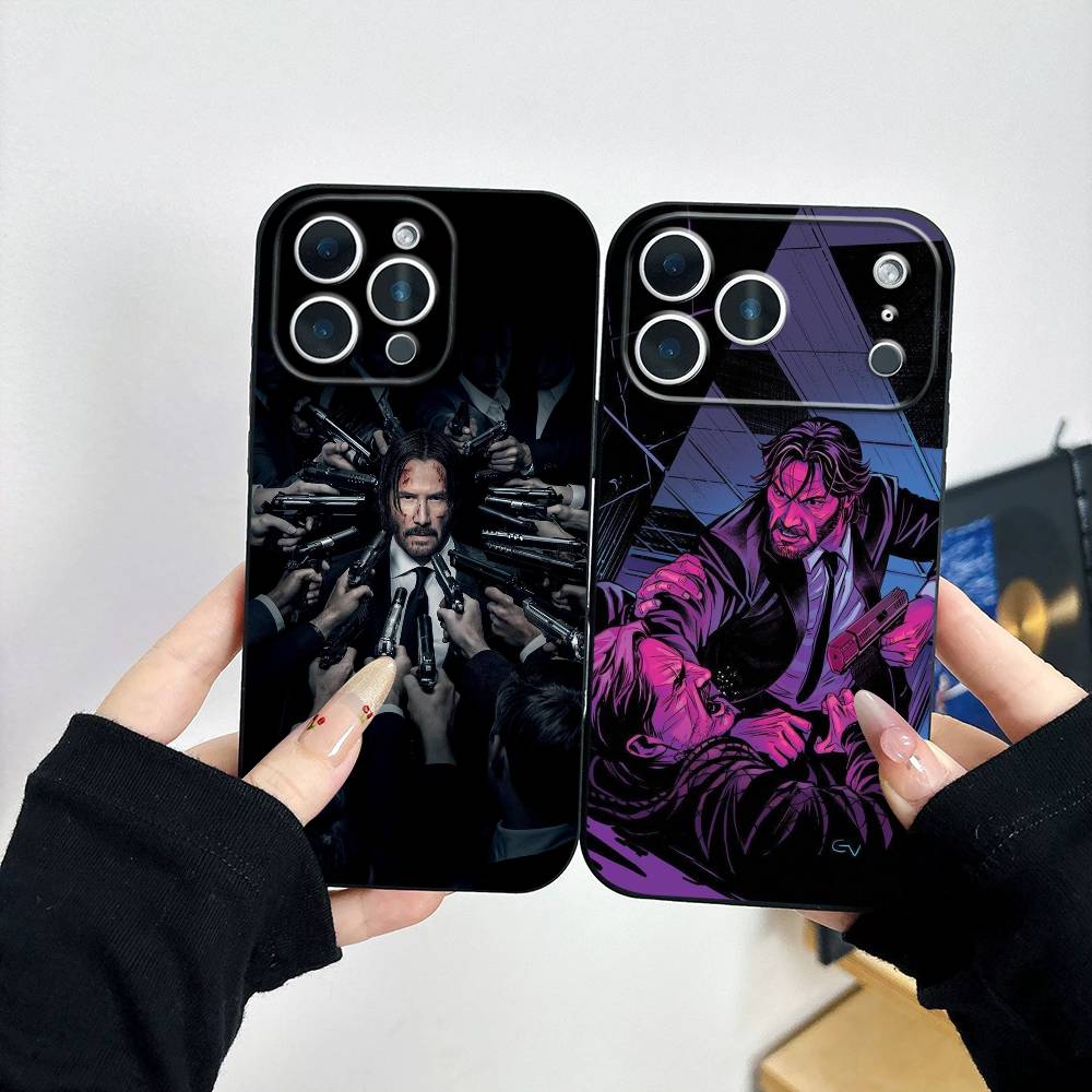 Street Fashion Official - M-MovieキャラクターJ-John W-Wick iPhoneケース iPhone 17、16、15、14、13、12、11 Plus、Pro