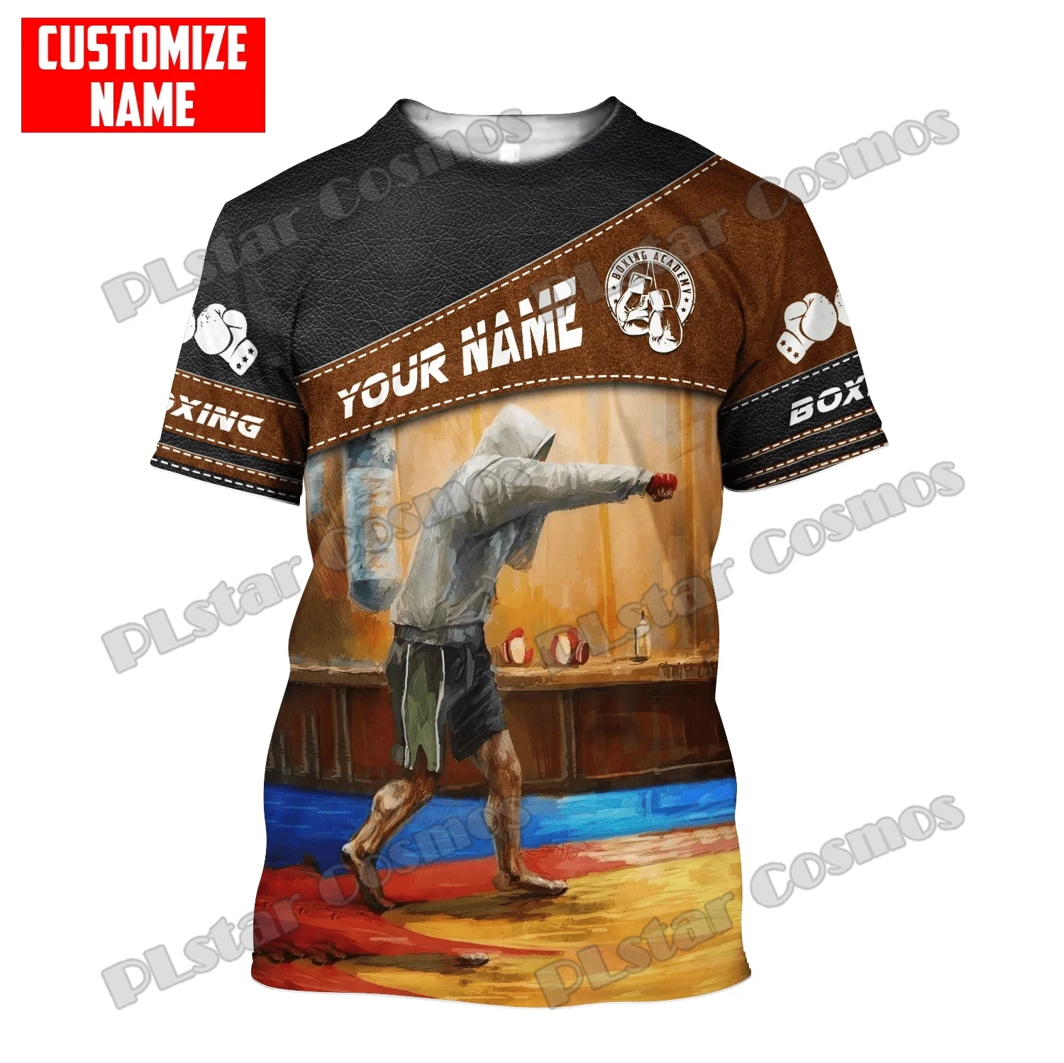Street Fashion Name - PLstar コスモスパーソナライズ名ボクシング 3D 全体プリントファッションメンズ Tシャツ夏のストリートユニセックスカジュアル tシャツ