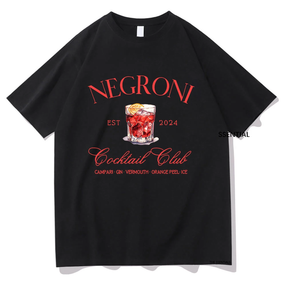 Negroni-男性と女性のためのユニセックスコットンTシャ - Street Fashion Mood のレビューと価格