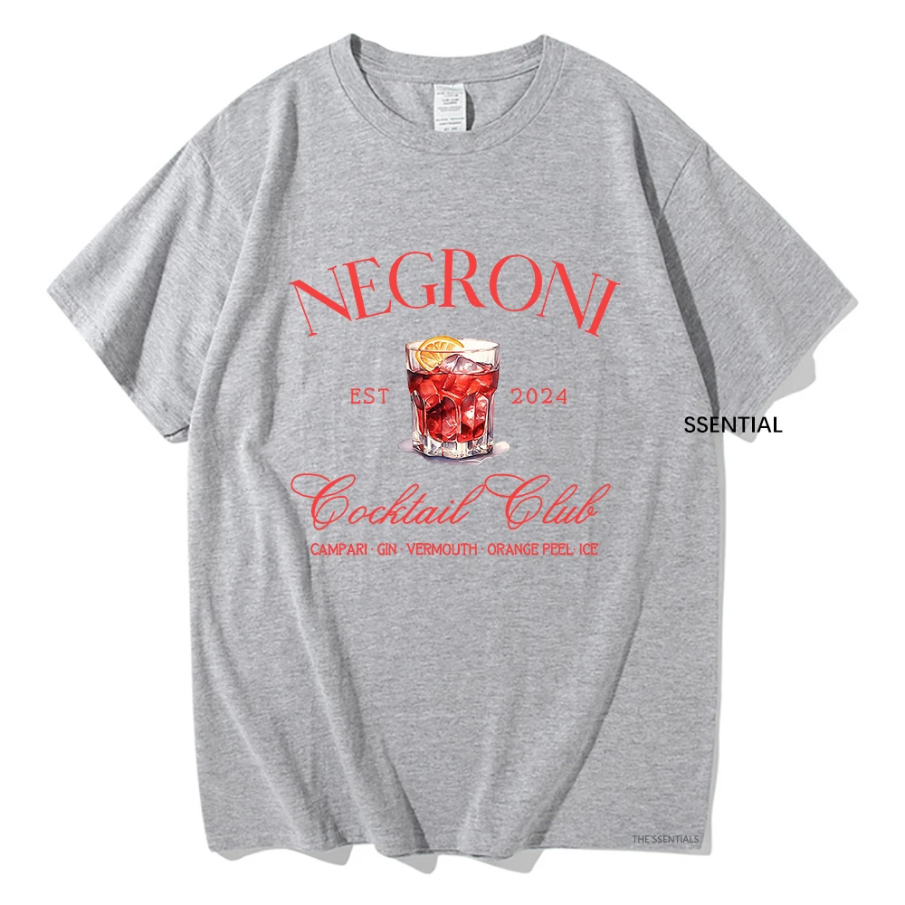 Negroni-男性と女性のためのユニセックスコットンTシャ - Street Fashion Mood のレビューと価格