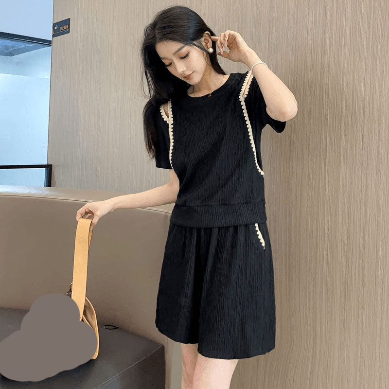 韓国ファッションオフショルダー Tシャツ 2 点セット女性オ - Street Fashion Mood のレビューと価格