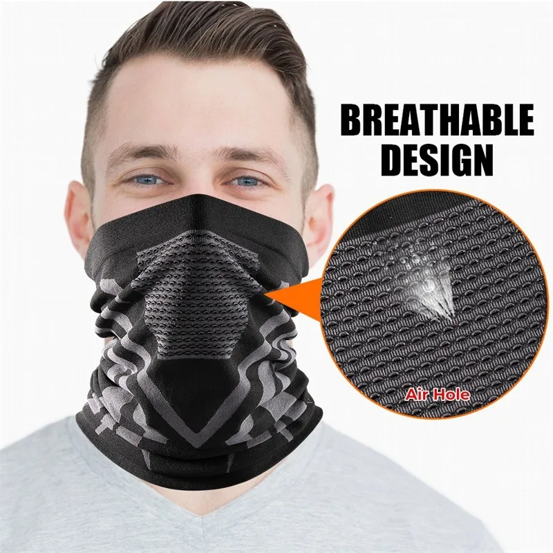 色冬通気性快適なサーマルニットスカーフフェイスカバーネックウ - Balaclava Face Mask のレビューと価格