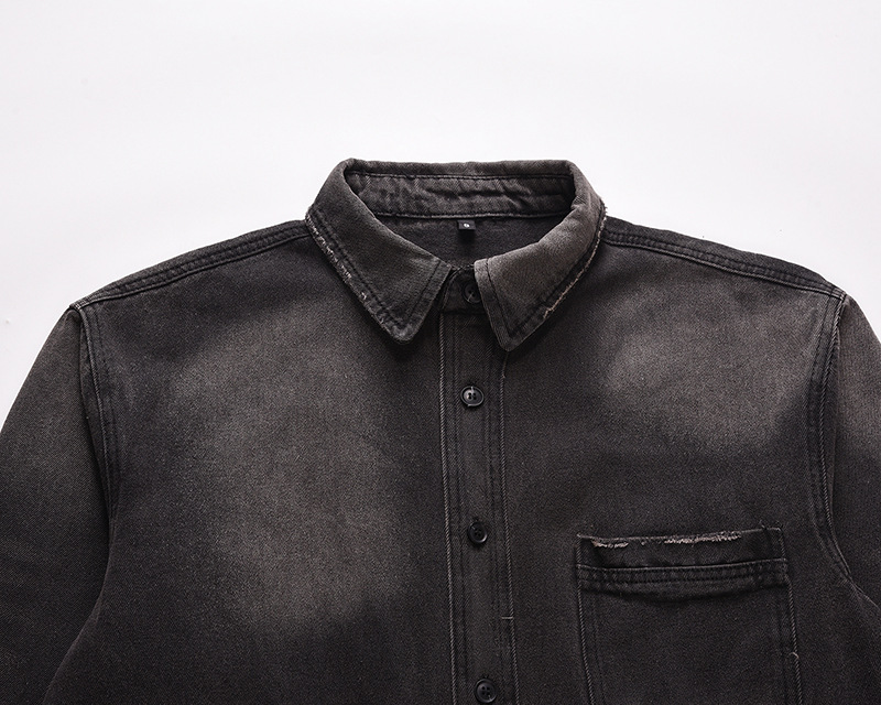 メンズハイストリートリップドジーンズジャケットファッションス - Street Fashion Vintage のレビューと価格