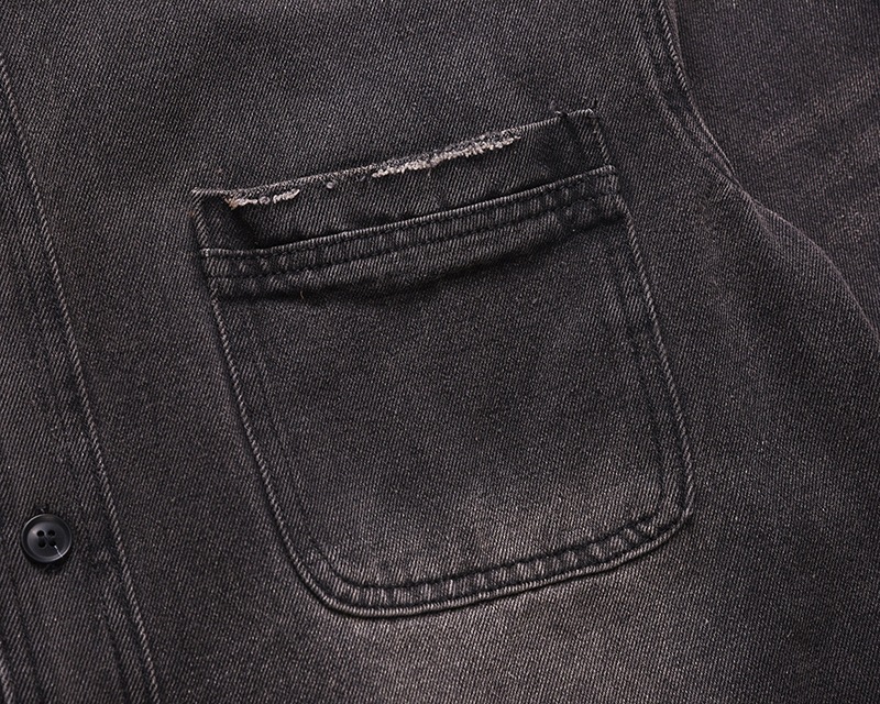 メンズハイストリートリップドジーンズジャケットファッションス - Street Fashion Vintage のレビューと価格