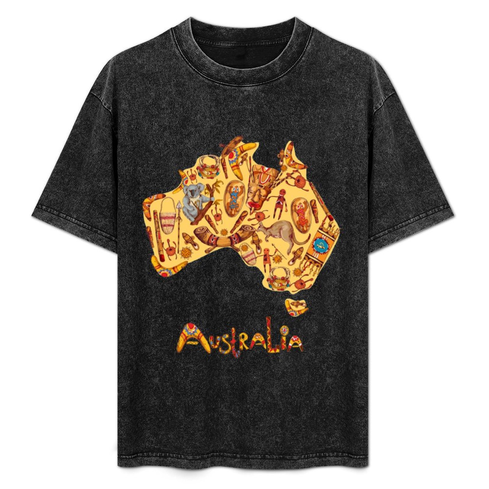 アボリジニ旗 アボリジニ地図 オーストラリア Tシャツ スト - Street Fashion Australia のレビューと価格