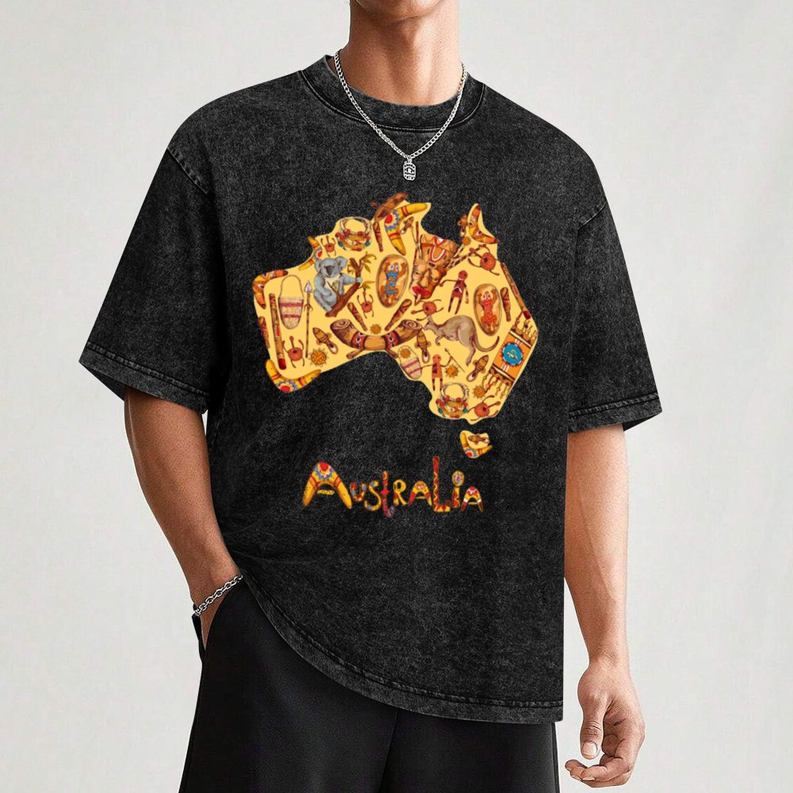 アボリジニ旗 アボリジニ地図 オーストラリア Tシャツ スト - Street Fashion Australia のレビューと価格
