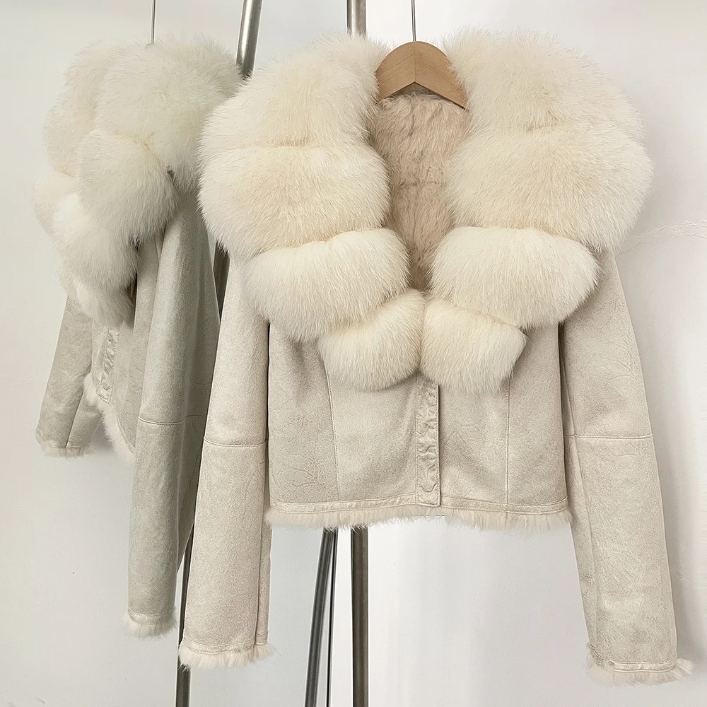 OFTBUY 天然フォックスファーカラーコート 秋冬 レディ - Street Fashion Official のレビューと価格