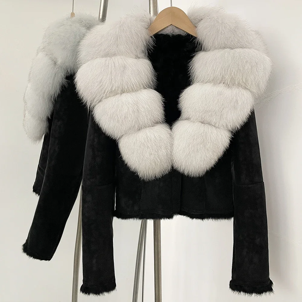 OFTBUY 天然フォックスファーカラーコート 秋冬 レディ - Street Fashion Official のレビューと価格