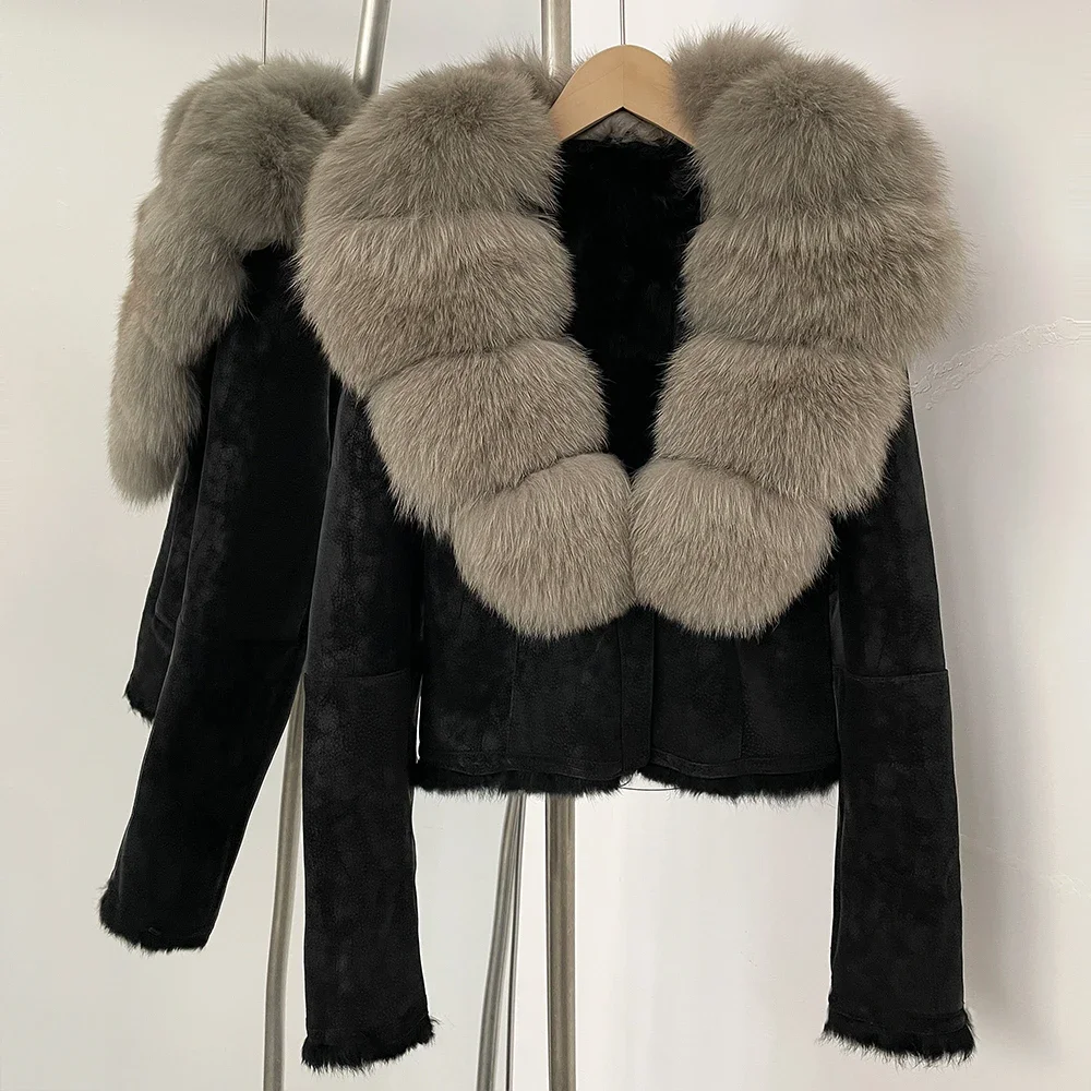 OFTBUY 天然フォックスファーカラーコート 秋冬 レディ - Street Fashion Official のレビューと価格