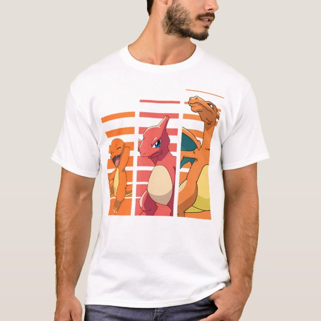 ポケモンヒトカゲ進化プリント Tシャツコットン Tシャツメン - Street Fashion Evolution のレビューと価格