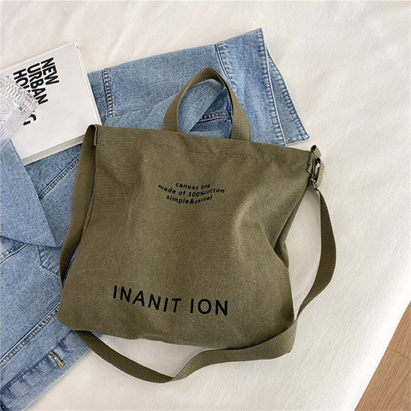 レタープリントが施されたおしゃれな日本製キャンバストートバッ - Tote Bag Canvas Print のレビューと価格