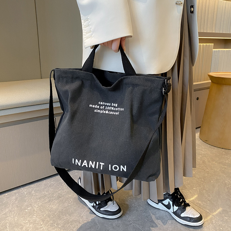 レタープリントが施されたおしゃれな日本製キャンバストートバッ - Tote Bag Canvas Print のレビューと価格