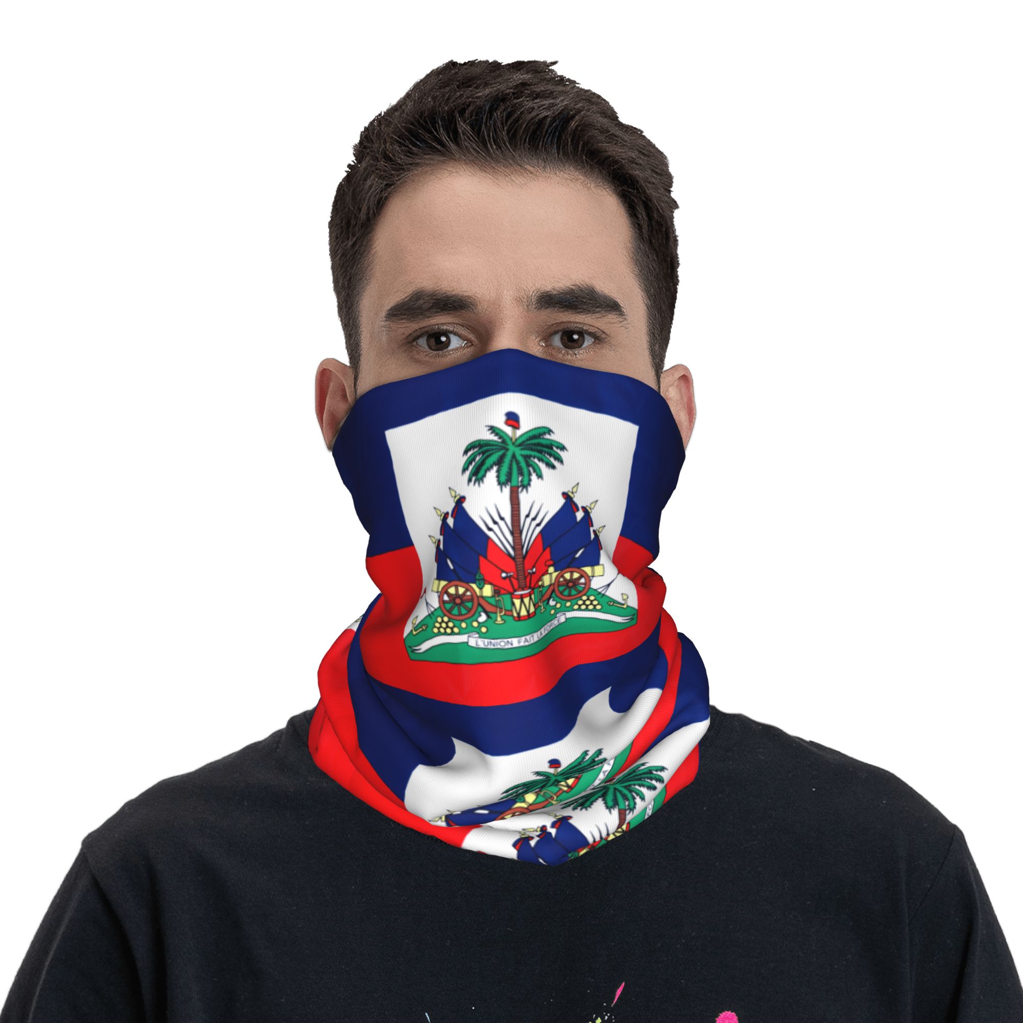 アウトドアスポーツバラクラバハイチ国旗自転車マスクソフトバイ - Balaclava Face Mask のレビューと価格