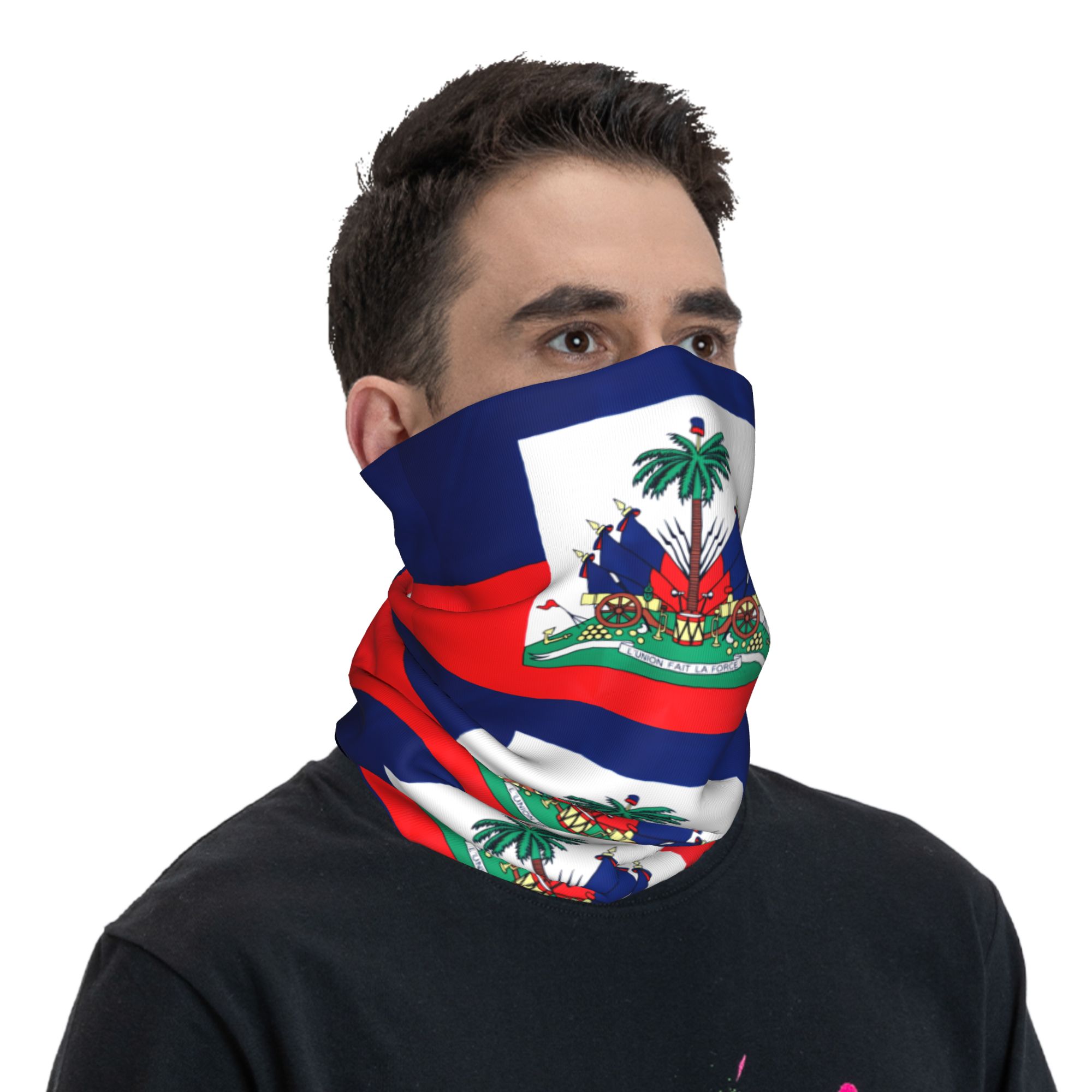 アウトドアスポーツバラクラバハイチ国旗自転車マスクソフトバイ - Balaclava Face Mask のレビューと価格