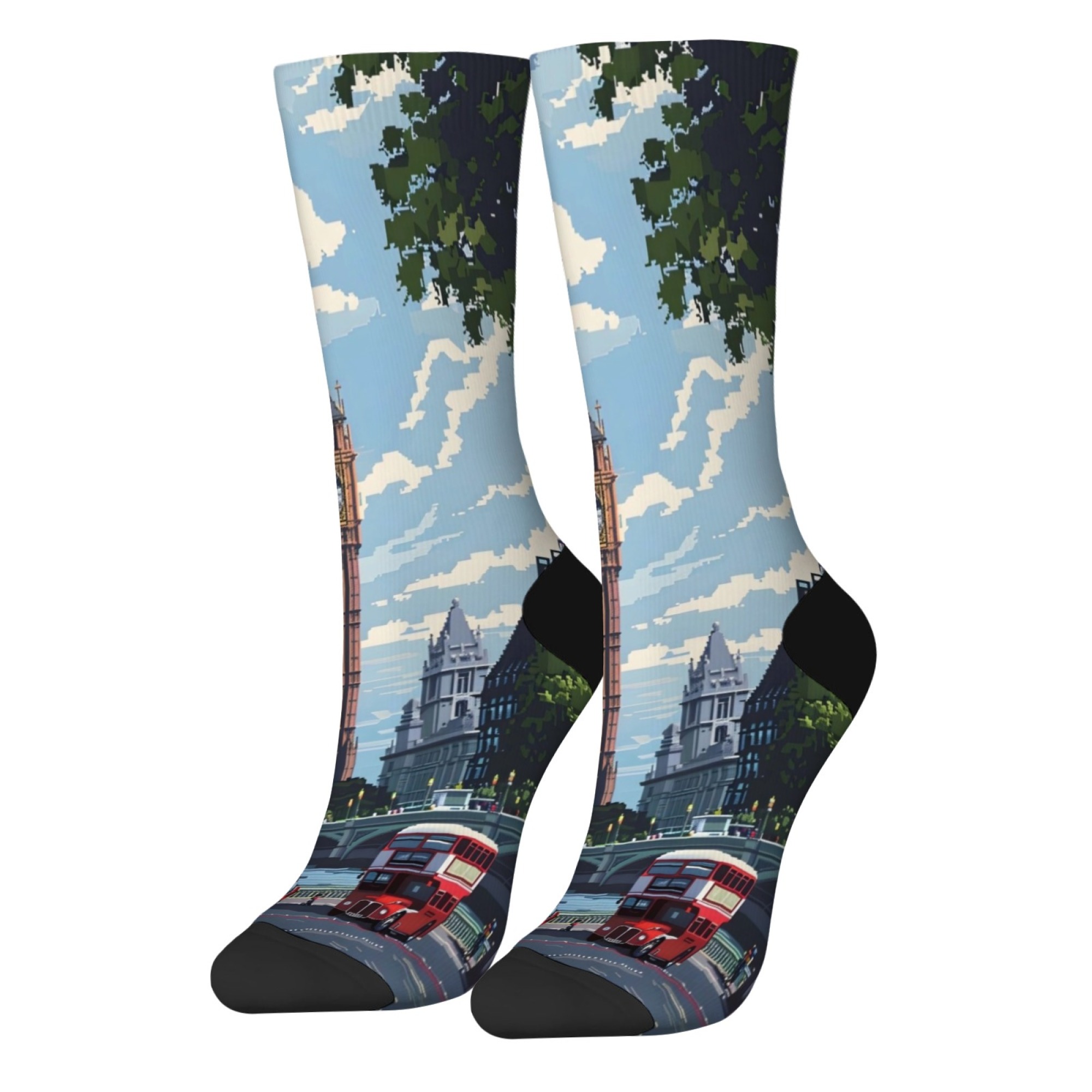 コミックスタイルのロンドンストリートメンズソックスノベルティ - Street Fashion In London のレビューと価格