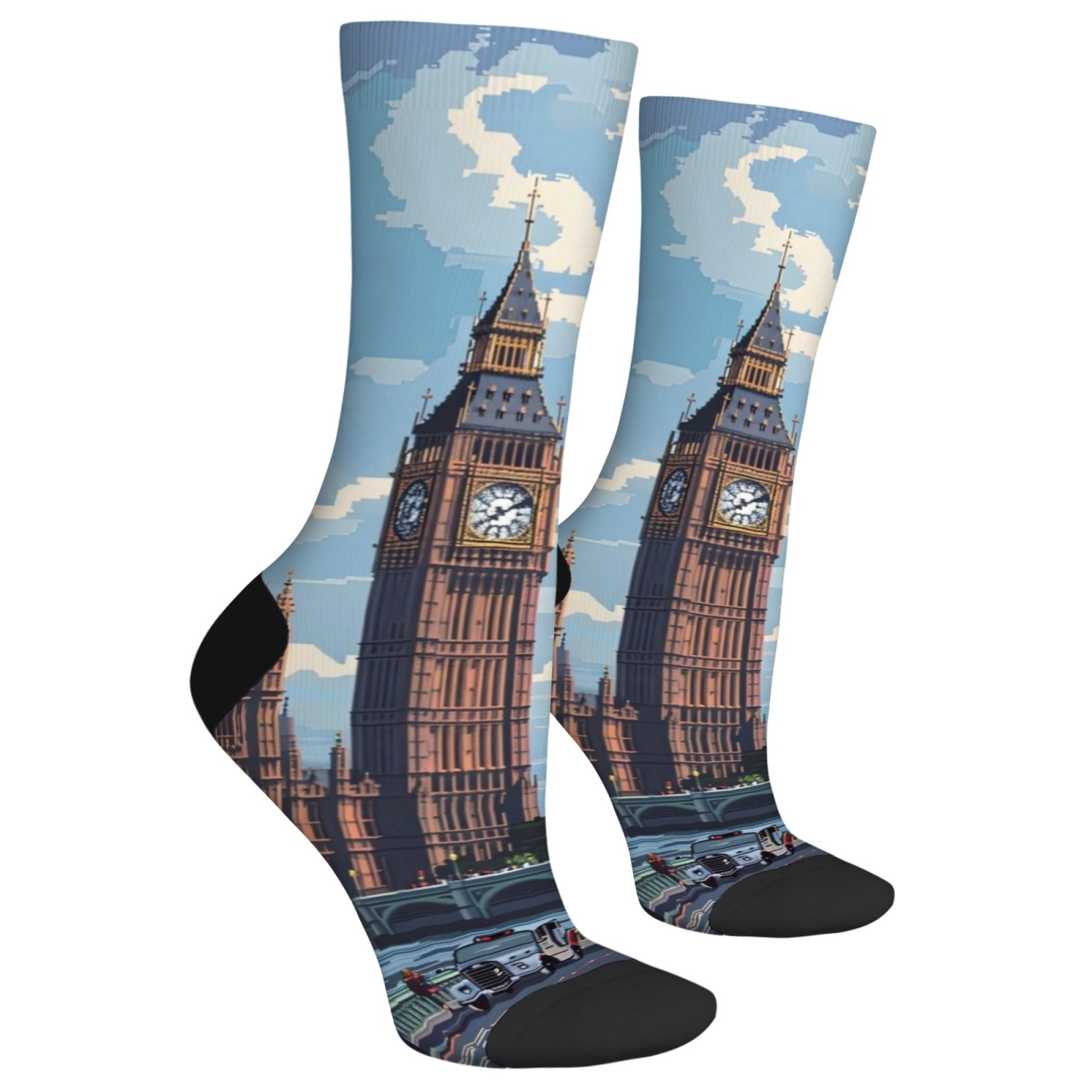 コミックスタイルのロンドンストリートメンズソックスノベルティ - Street Fashion In London のレビューと価格