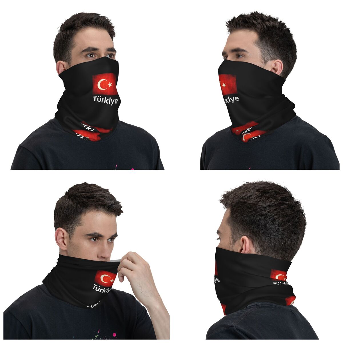 男性と女性のためのイスラム教徒の旗,ターバン,プリント,バン - Balaclava Face Mask のレビューと価格
