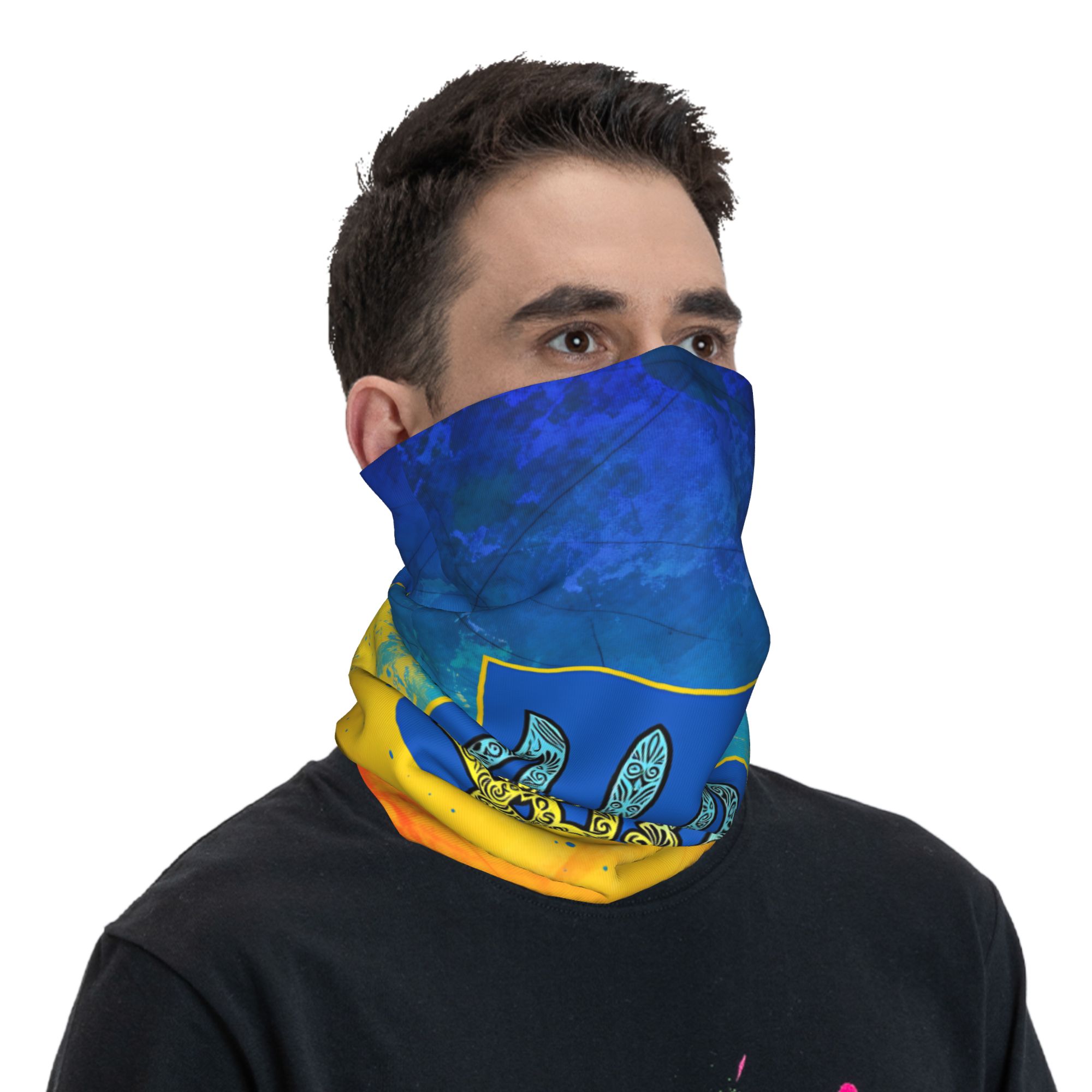 ウクライナの三色エンブレムバラクラバアウトドアスポーツ自転車 - Balaclava Face Mask のレビューと価格