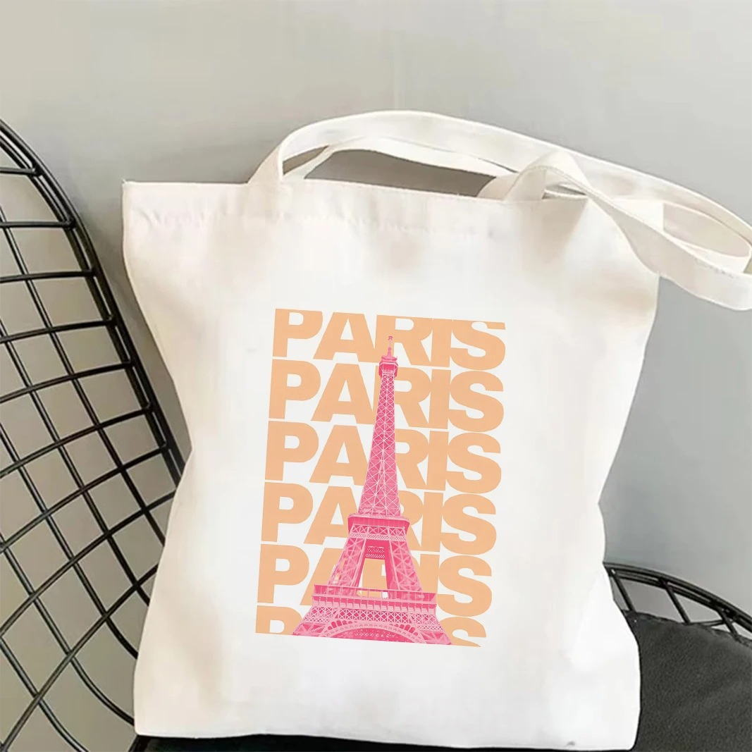 シカゴ ロンドン エッフェル塔 グラフィック トートバッグ  - Tote Bag Canvas Print のレビューと価格