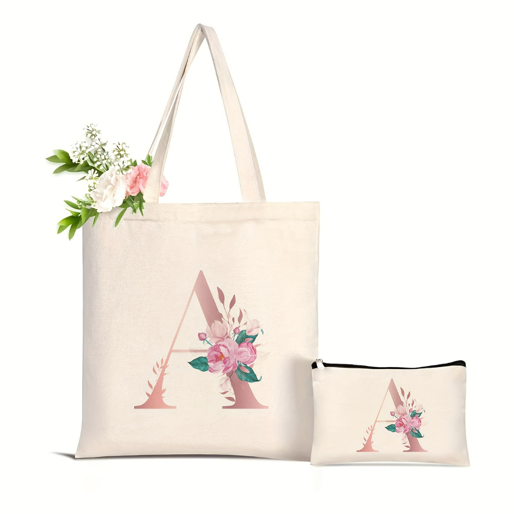 1個入り 花柄ラブレタープリント トートバッグ 大容量 レデ - Tote Bag Canvas Print のレビューと価格