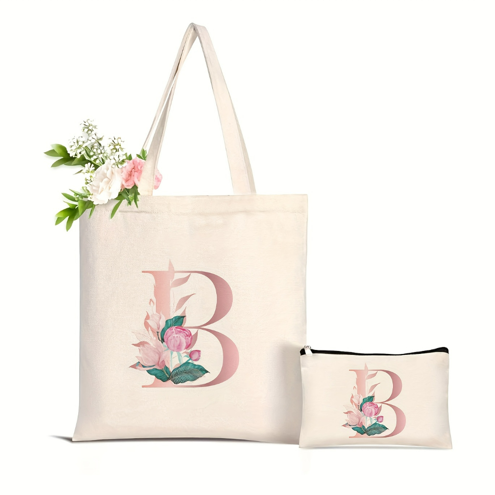 1個入り 花柄ラブレタープリント トートバッグ 大容量 レデ - Tote Bag Canvas Print のレビューと価格
