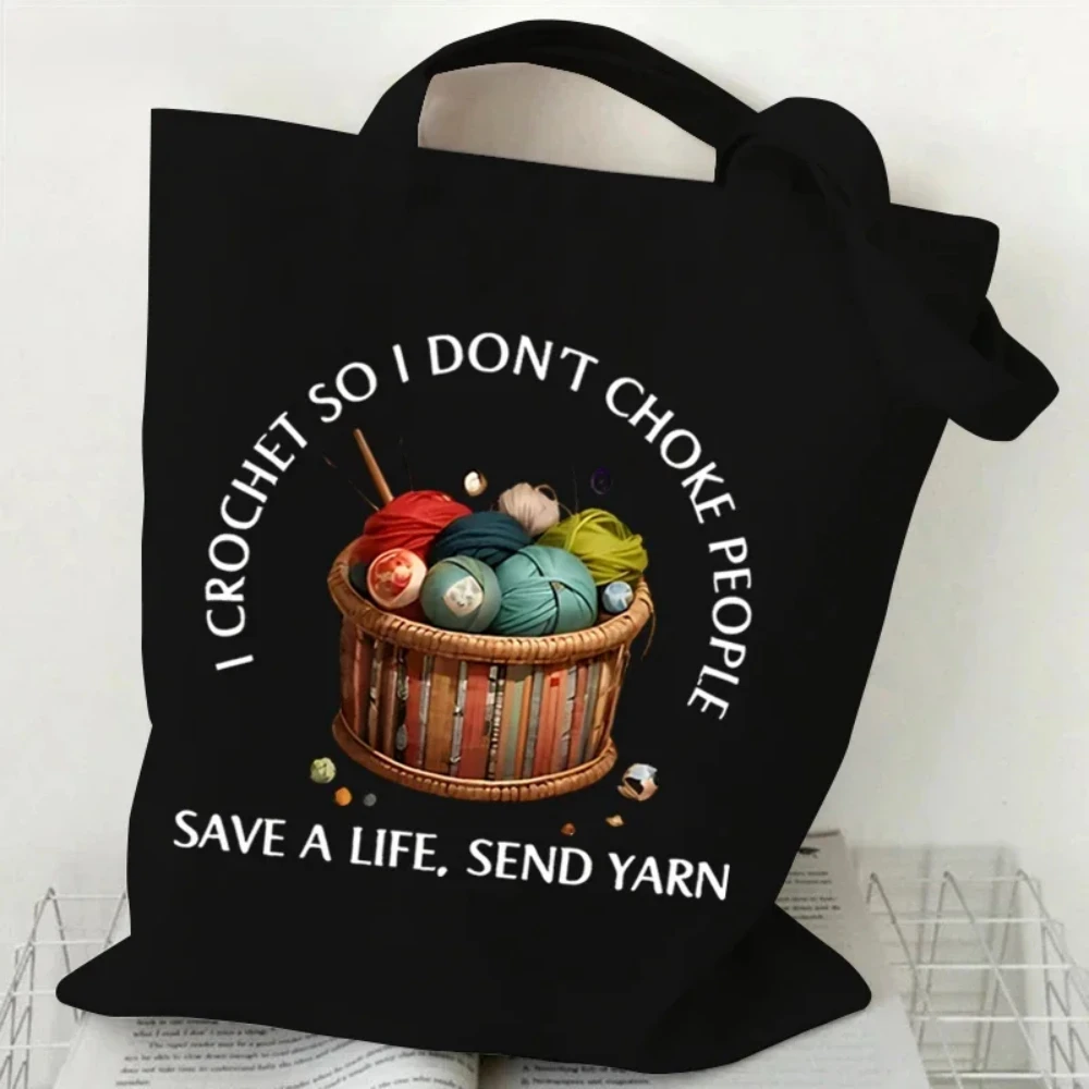 クラシックウールボールニットハンドバッグ、女性用キャンバスト - Tote Bag Canvas Print のレビューと価格