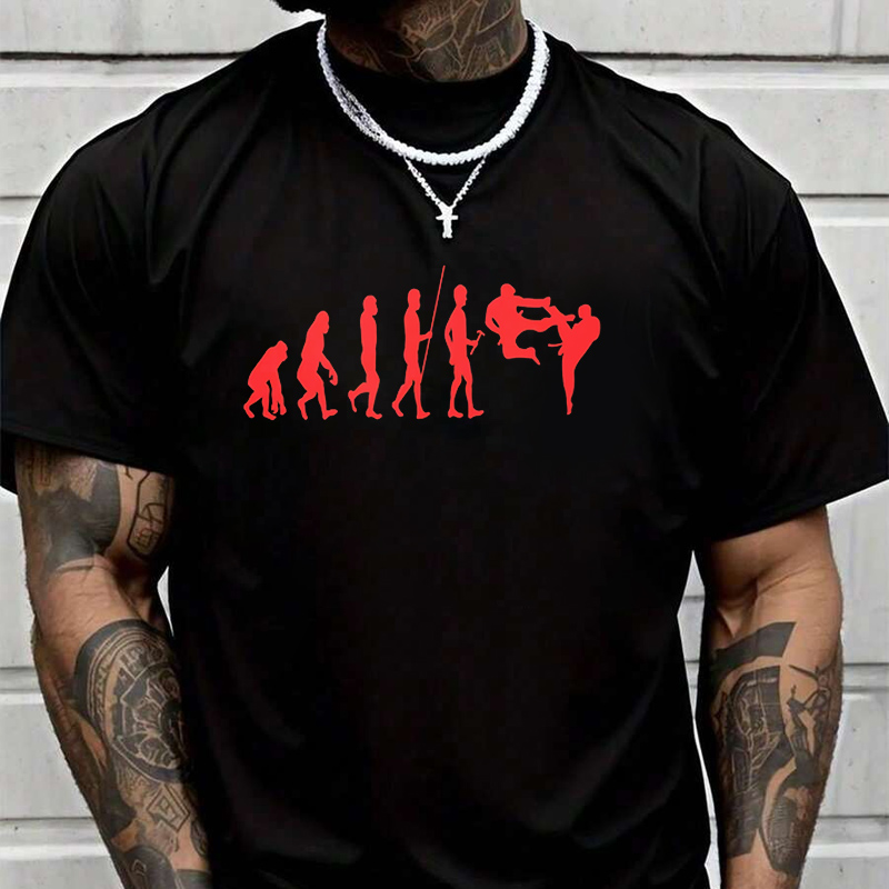 Karate Evolution プリント メンズ グラフィ - Street Fashion Evolution のレビューと価格