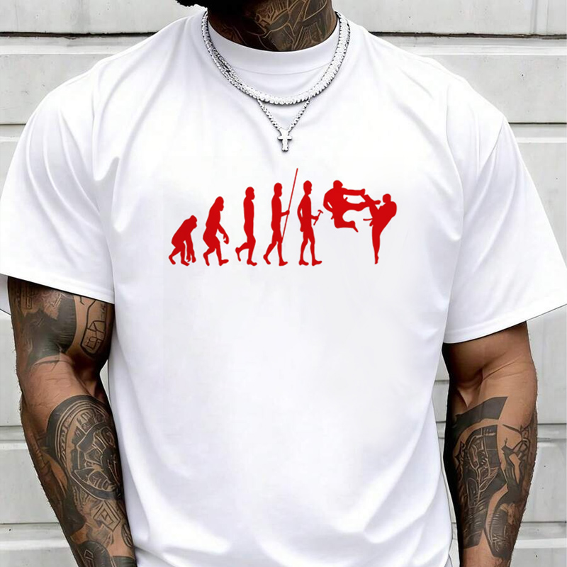 Karate Evolution プリント メンズ グラフィ - Street Fashion Evolution のレビューと価格