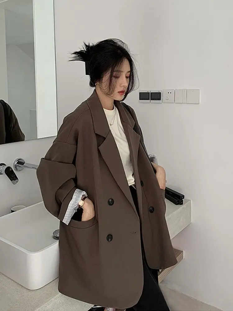 ヴィンテージブラウンブレザー レディース エレガント オフィ - Street Fashion Official のレビューと価格