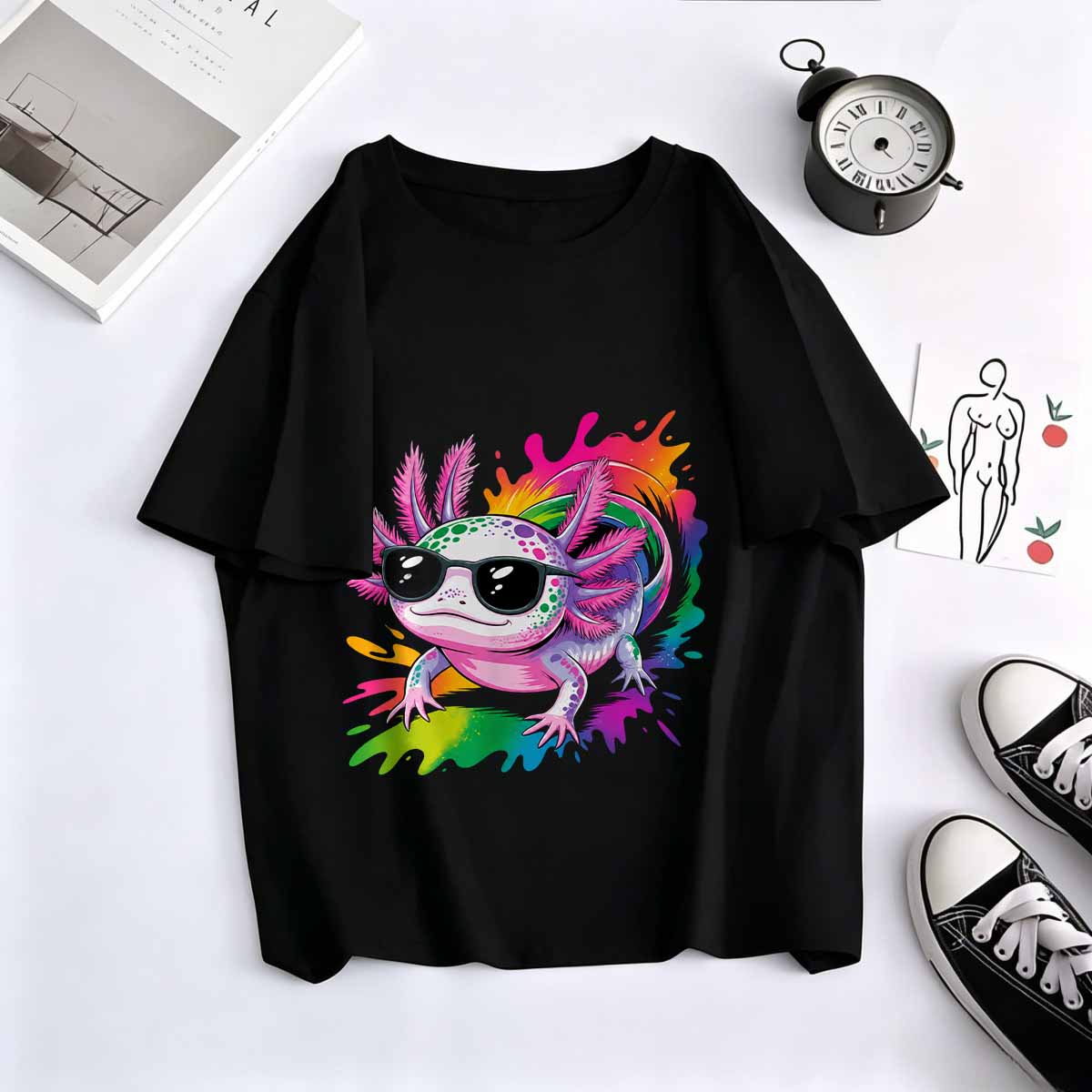 Tシャツ 冬用 厚手のコットン生地 テクスチャード加工 ナイ - Street Fashion Events のレビューと価格
