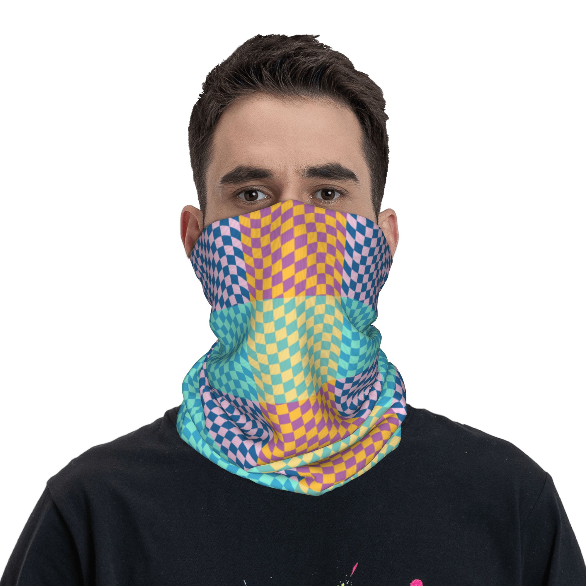 カスタムカラーチェック柄バンダナネックゲイター防風フェイスス - Balaclava Face Mask のレビューと価格