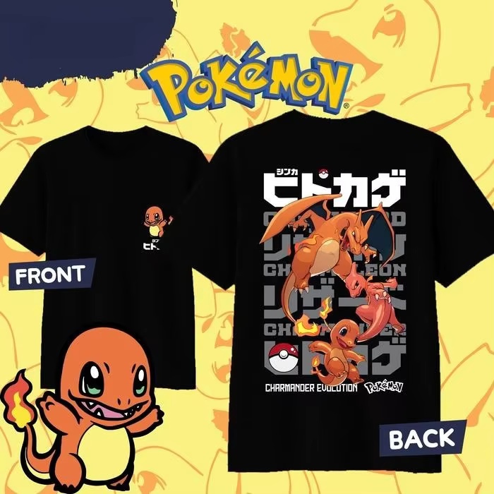 アニメポケモンポニータ進化プリントコットン Tシャツ夏の男性 - Street Fashion Evolution のレビューと価格