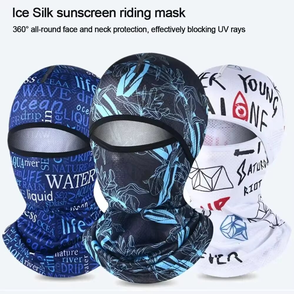 夏用クールバラクラバ アイスシルク サイクリング フルフェイ - Balaclava Face Mask のレビューと価格