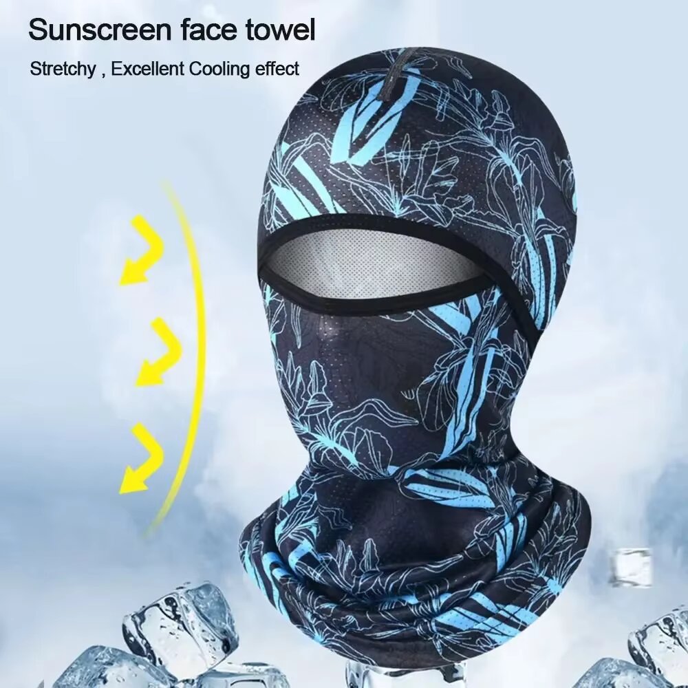 夏用クールバラクラバ アイスシルク サイクリング フルフェイ - Balaclava Face Mask のレビューと価格